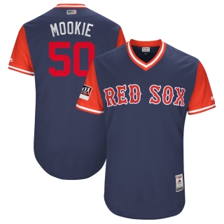 Men's Boston Red Sox Mookie Betts Mookie Majestic Navy Red 2018 Players Weekend Authentic Jersey