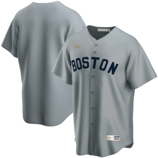 Men's Boston Red Sox Nike Gray Road Cooperstown Collection Team Jersey