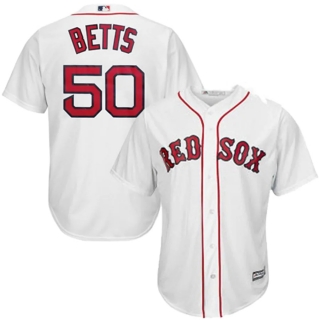 Men's Boston Red Sox Mookie Betts Majestic White Home Big & Tall Cool Base Player Jersey