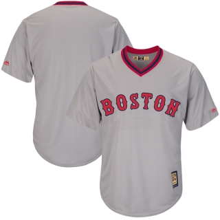 Men's Boston Red Sox Majestic Road Gray Cooperstown Cool Base Replica Team Jersey