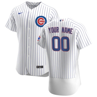 Men's Chicago Cubs Nike White Royal 2020 Home Authentic Custom Jersey