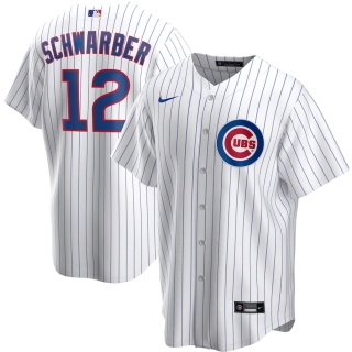 Men's Chicago Cubs Kyle Schwarber Nike White Home 2020 Replica Player Jersey