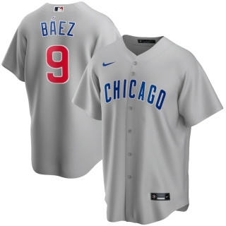 Men's Chicago Cubs Javier Baez Nike Gray Road 2020 Replica Player Jersey