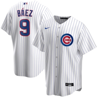 Men's Chicago Cubs Javier Baez Nike White Home 2020 Replica Player Jersey