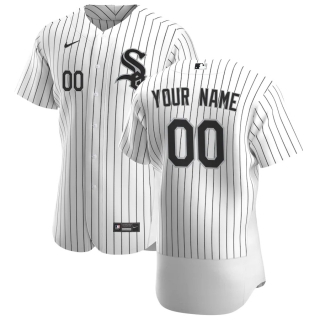 Men's Chicago White Sox Nike White Black 2020 Home Authentic Custom Jersey
