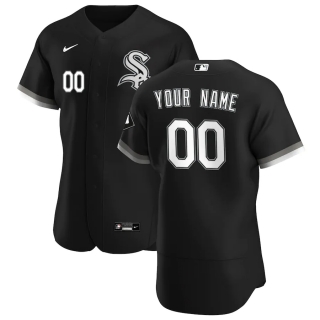 Men's Chicago White Sox Nike Black 2020 Alternate Authentic Custom Jersey