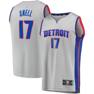 Men's Detroit Pistons Tony Snell Fanatics Branded Gray Fast Break Replica Player Team Jersey - Statement Edition