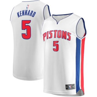 Men's Detroit Pistons Luke Kennard Fanatics Branded White Fast Break Replica Player Team Jersey - Association Edition