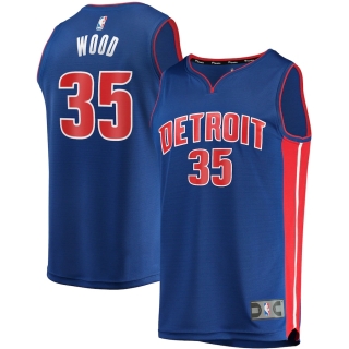 Men's Detroit Pistons Christian Wood Fanatics Branded Blue Fast Break Replica Player Team Jersey - Icon Edition