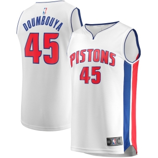 Men's Detroit Pistons Sekou Doumbouya Fanatics Branded White Fast Break Replica Jersey - Association Edition