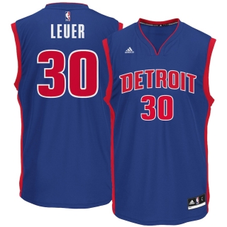 Men's Detroit Pistons Jon Leuer adidas Royal Road Replica Jersey