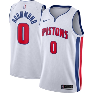 Men's Detroit Pistons Andre Drummond Nike White Swingman Jersey - Association Edition