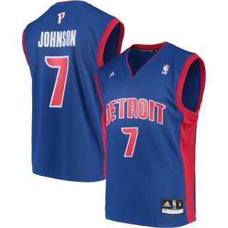 Men's Detroit Pistons Stanley Johnson adidas Blue Road Replica Jersey