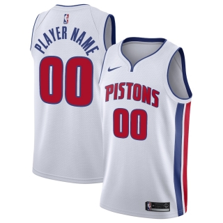 Men's Detroit Pistons Nike White 2020-21 Swingman Custom Jersey – Association Edition