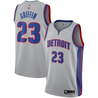 Men's Detroit Pistons Blake Griffin Nike Silver Replica Swingman Jersey - Statement Edition