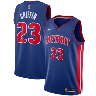 Men's Detroit Pistons Blake Griffin Nike Blue Swingman Jersey - Icon Edition