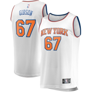 Men's New York Knicks Taj Gibson Fanatics Branded White Fast Break Player Replica Jersey - Association Edition