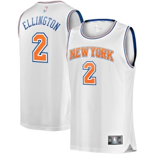 Men's New York Knicks Wayne Ellington Fanatics Branded White Fast Break Player Replica Jersey - Statement Edition