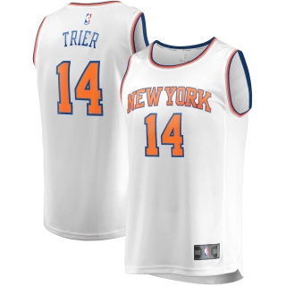 Men's New York Knicks Allonzo Trier Fanatics Branded White Fast Break Player Replica Jersey - Association Edition