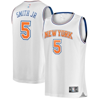Men's New York Knicks Dennis Smith Jr Fanatics Branded White Fast Break Player Replica Jersey - Statement Edition