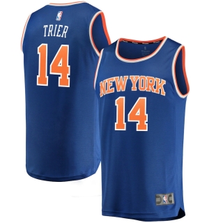 Men's New York Knicks Allonzo Trier Fanatics Branded Blue Fast Break Replica Jersey - Icon Edition