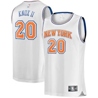 Men's New York Knicks Kevin Knox II Fanatics Branded White Fast Break Player Replica Jersey - Statement Edition