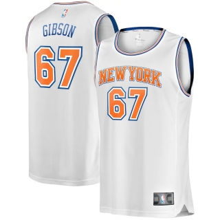 Men's New York Knicks Taj Gibson Fanatics Branded White Fast Break Player Replica Jersey - Statement Edition