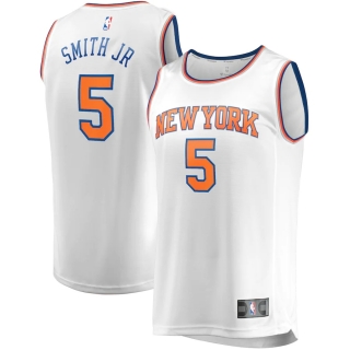 Men's New York Knicks Dennis Smith Jr Fanatics Branded White Fast Break Player Replica Jersey - Association Edition