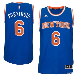 Men's Kristaps Porzingis New York Knicks adidas Royal Swingman Jersey