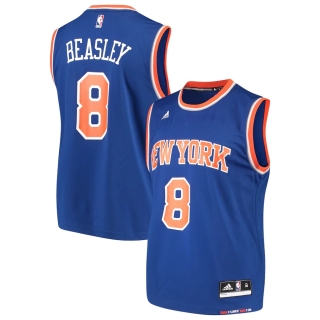 Men's New York Knicks Michael Beasley adidas Blue Road Replica Jersey