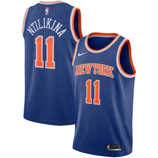 Men's New York Knicks Frank Ntilikina Nike Blue Replica Swingman Jersey - Icon Edition