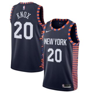 Men's New York Knicks Kevin Knox II Nike Navy 2019-20 Finished Swingman Jersey Jersey - City Edition