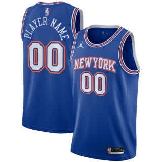 Men's New York Knicks Jordan Brand Blue Swingman Custom Jersey - Statement Edition