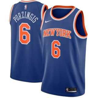 Men's New York Knicks Kristaps Porzingis Nike Blue Swingman Jersey - Icon Edition