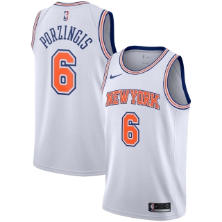Men's New York Knicks Kristaps Porzingis Nike White Replica Swingman Jersey - Statement Edition