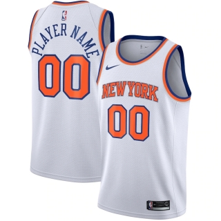 Men's New York Knicks Nike White 2020-21 Swingman Custom Jersey – Association Edition