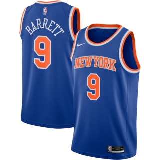 Men's New York Knicks RJ Barrett Nike Blue 2020-21 Swingman Jersey - Icon Edition