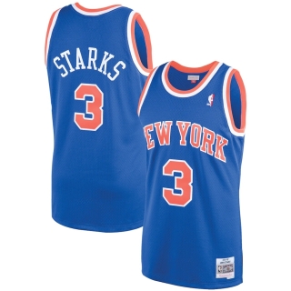 Men's New York Knicks John Starks Mitchell & Ness Blue 1991-92 Hardwood Classics Swingman Player Jersey