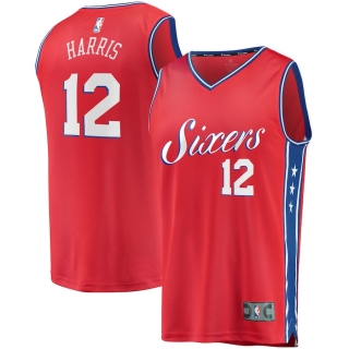 Men's Philadelphia 76ers Tobias Harris Fanatics Branded Red Fast Break Replica Player Team Jersey - Statement Edition