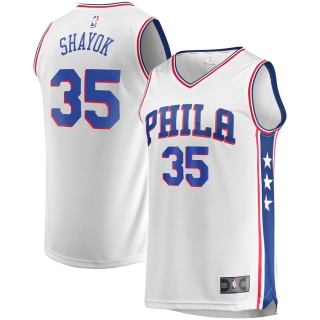 Men's Philadelphia 76ers Marial Shayok Fanatics Branded White Fast Break Replica Player Jersey - Association Edition