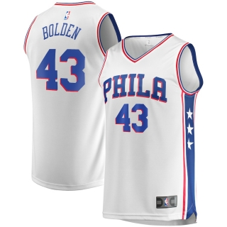 Men's Philadelphia 76ers Jonah Bolden Fanatics Branded White Fast Break Replica Player Team Jersey - Association Edition