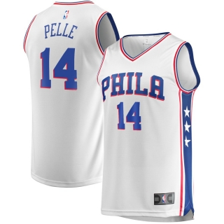 Men's Philadelphia 76ers Norvel Pelle Fanatics Branded White Fast Break Replica Player Team Jersey - Association Edition