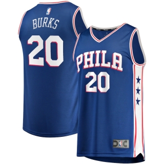 Men's Philadelphia 76ers Alec Burks Fanatics Branded Royal Fast Break Road Player Jersey