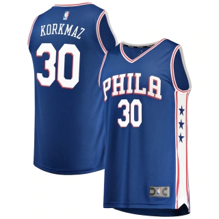 Men's Philadelphia 76ers Furkan Korkmaz Fanatics Branded Royal Fast Break Replica Player Jersey - Icon Edition