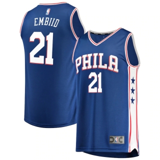 Men's Philadelphia 76ers Joel Embiid Fanatics Branded Royal Fast Break Replica Team Color Player Jersey - Icon Edition
