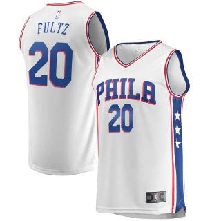 vMen's Philadelphia 76ers Markelle Fultz Fanatics Branded White Fast Break Replica Jersey - Association Edition