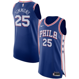 Men's Philadelphia 76ers Ben Simmons Nike Royal Authentic Basketball Jersey - Icon Edition