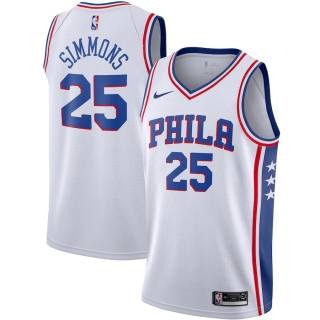 Men's Philadelphia 76ers Ben Simmons Nike White 2019-2020 Swingman Jersey - Association Edition