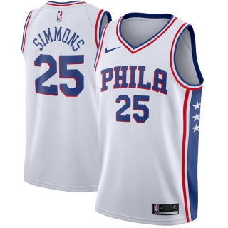 Men's Philadelphia 76ers Ben Simmons Nike White Swingman Jersey - Association Edition