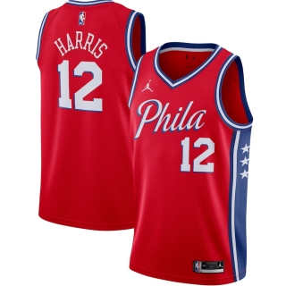 Men's Philadelphia 76ers Tobias Harris Jordan Brand Red 2020-21 Swingman Jersey - Statement Edition